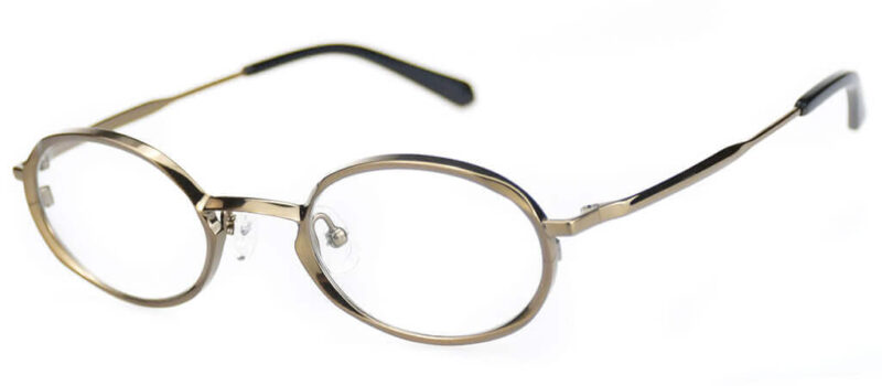 Irregular Polyhedral Titanium Oval Glasses SH9011